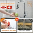 thumbnail image 2 of Cobbe Touchless Single-Handle Pull-Down Sprayer Kitchen Faucet with 3 Spout Patterns  Chrome, 2 of 10