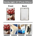 thumbnail image 6 of Flower Canvas Art Flower Picture Bathroom Wall Decor Fraemd Floral Painting Vintage Artwork for Living Room Office Home Decoration Gallery Wrapped Ready to Hang(Flower-3,12.00"x18.00"), 6 of 6