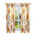 thumbnail image 7 of Yayeee Window Curtains Light Filtering 63"x52" Grommet Panel Pair Home Living Room Decor, Watercolor Sunflowers and Leaves, 7 of 7