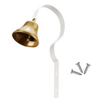 Metal for Dog with Screws Door/Wall Mounted Loud Puppy Bell Dogs Training Housebreaking Go Outside Anti Lost Housetraining White