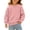 Pink, variant on Tranfacy Kids Girls 0 to 4 Years Fall Hoodless Sweatshirts Solid Raglan Sleeve Long Sleeve Round Neck Casual Pullover Tops