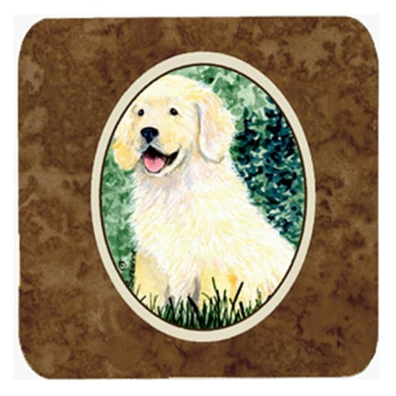 Golden Retriever Foam Coasters, Set Of 4