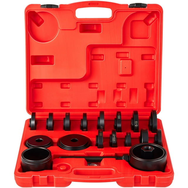 VEVOR – Extracteur d'Adaptateurs de Roulement de Roue avant, 23 pièces, kit d'outils de retrait de remplacement de presse en acier 45#, Outil d'Extraction de Roulement de Roue Fonctionne sur la Plupart des Voitures et Camions Légers avant