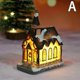 thumbnail image 4 of Christmas Village Houses Santa Claus Snowman Train Snow Scene Led Light Up Christmas Decor Resin, 4 of 4