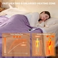 thumbnail image 4 of Electric Heated Blanket  Size - 62"x84" Heating Blanket with 9 Heat Levels & 1-10 Hours Timer,  Heating Flannel Blanket ETL Certified Machine Washable,   Idea - Purple, 4 of 7