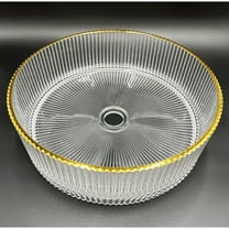 Castello USA 16" Round Ribbed Gold Glass Sink