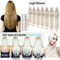 thumbnail image 2 of SEGO Tape in Hair Extensions 100% Real Remy Human Hair Long Straight Gold Hair Acessories Clearance, 2 of 10