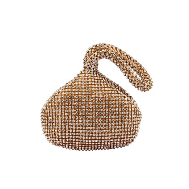 Btafrte Bolsos Noche para Mujer Bolsos Mano Con Purpurina Y Diamantes Imitación para Boda (dorado)