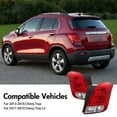 thumbnail image 2 of Factory Style Rear Tail Lights Brake Lamps Assembly Compatible with Chevy Trax 2013-2022, Driver Left Side and Right Passenger Side Chrome Housing Red Lens, 2 of 7