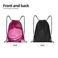 thumbnail image 4 of Bingfone Sparkling Pink Toilet Drawstrings Backpacks Bags for Men Women Gym Drawstrings Bag-Medium, 4 of 8