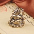 thumbnail image 2 of Estatua tibetana de Tara verde, latón envejecido, 37 mm, resina, 2 of 3