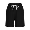 thumbnail image 4 of Niños Pantalones Niñas Color Sólido Ajustable Cintura Pantalones Cortos de Playa con Forro, Casual Niñas Pantalones Cortos con Bolsillos para Deportes de Verano Uso Diario, 4 of 9