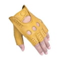 thumbnail image 4 of Genuine Leather Half Finger Driving Gloves With Knuckle Holes For Men, 4 of 5