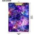 thumbnail image 2 of FMSHPON Galaxy Purple Starry Sky Clipboard Hardboard Wood Nursing Clip Board and Pull for Standard A4 Letter 13x9 inches, 2 of 7