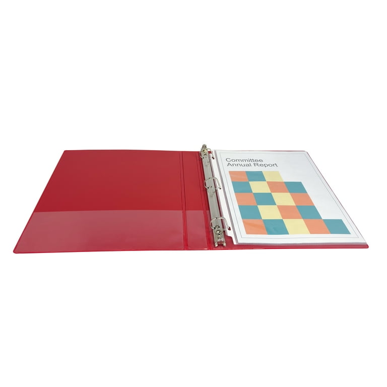 Pen+Gear 1-Inch Durable Binder, Red, 6 Pack photo 8