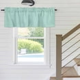 thumbnail image 5 of Kitchen Valances for Window, Pure Color Mint Green Light Filtering Rod Pocket Valance Curtain, Vintage Monochrome Art Short Curtains Window Topper for Bedroom Bathroom Living Room 42x18in, 5 of 9
