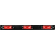 Partsam Sealed, 3-Light Truck, Trailer Identification LED Light Bar, 30" Lead, Red Lens Black Base, Drive Confident