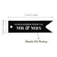 thumbnail image 5 of Inkdotpot Pack Of 50 Hugs & Kisses From The Wedding Favor Paper Tag Craft Real Silver Foil Hang Tag, 5 of 6