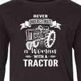 thumbnail image 4 of Inktastic Tractor Woman Long Sleeve Youth T-Shirt, 4 of 5