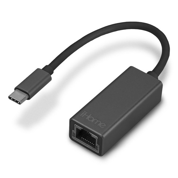 iHome Ethernet Adapter, USB 3.1 Type-C, Gigabit Internet, Full 10/100Mbps Fast Connection