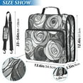 thumbnail image 2 of FORMRS Zipper Binder with Shoulder Strap 1.5-inch Ring 500 Sheet Capacity File Bag, Black Roses, 2 of 5