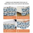 thumbnail image 6 of Tropical Plants Wrap Around Bed Skirts for King Bed 16" Drop,Bed Skirt with Adjustable Elastic Belt Dust Ruffle Bed Valance for Bedroom Hotel Cartoon Summer Ocean Beach Palm Tree Bed Frame Cover, 6 of 7