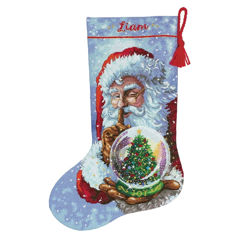 Dimensions The Gold Collection 16 Santa's Snow Globe Stocking