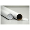 General Supply Round Mailing Tubes, 20l x 2" dia., White, 25/Pack -UFSRRTW220
