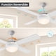 thumbnail image 3 of Ventilador de techo 48", 2 luces E27 40W, acabado blanco, 4 aspas, 3 velocidades, 3 of 7