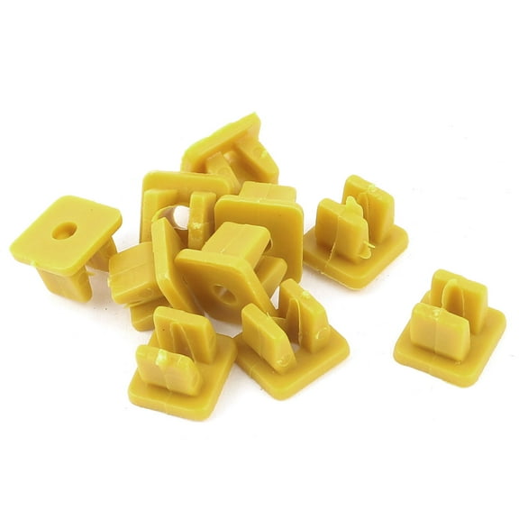 Unique Bargains Plastic Rivets Fastener Fender Bumper Push Clips Car 9x8mm Hole 10pcs Yellow