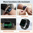 thumbnail image 3 of Mingdaln 2026 New 1.85" HD Men Women's Smart watch，with Answer Make Calls/120+Sports Modes/10 Days Standby, IP68 Waterproof Fitness Tracker fits for Android Iphone Devices,perfect gift （ Black）, 3 of 8
