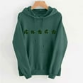 thumbnail image 5 of Blmnix Graphic Women's Athletic Shirts & Tees St. Patrick Hoodie Blouse Long Sleeve Green Hooded Womens Tops Dressy Casual,S, 5 of 6