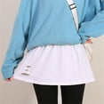 thumbnail image 2 of Noyal Women Mini Skirt Shirt Extenders Cotton Adjustable Layering Fake Top Lower Sweep Skirt, 2 of 4