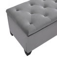 thumbnail image 4 of LUCKHAO Large Upholstered Storage Ottoman,End of Bed Bench,Flip Top Entryway Bench,Tufted Foot Rest Stool,Can Used as Tea Table,Vanity Bench,Livingroom Chair, 4 of 8