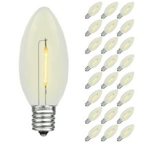 Novelty Lights Warm White C9 LED Shatterproof Plastic Christmas Replacement Bulbs 25 Pack