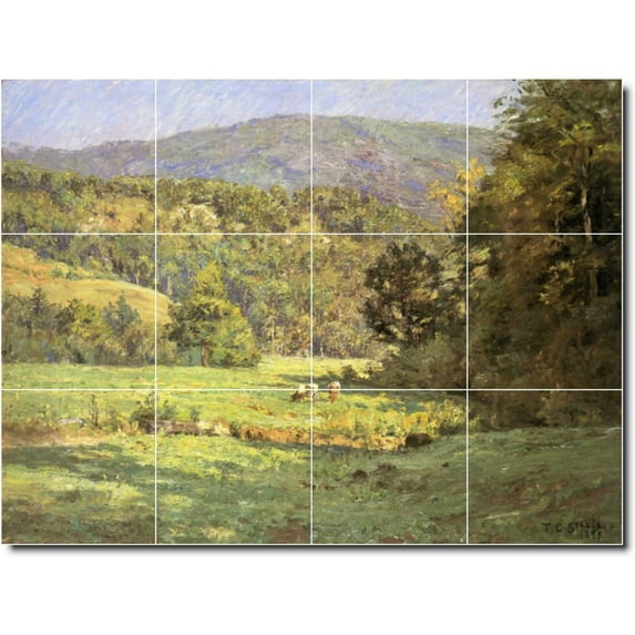 Ceramic Tile Mural-Theodore Steele Landscapes Painting 422. 17" w x 12.75" h using (12) 4.25 x 4.25 ceramic tiles
