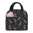 thumbnail image 1 of Easygdp Happy Skeletons Dancing Bolsa Térmica Premium - Tela Oxford Impermeable, Gran Capacidad, Bolsillo Frontal, Unisex para Trabajo, Escuela, Actividades al Aire Libre y Picnics, 1 of 8