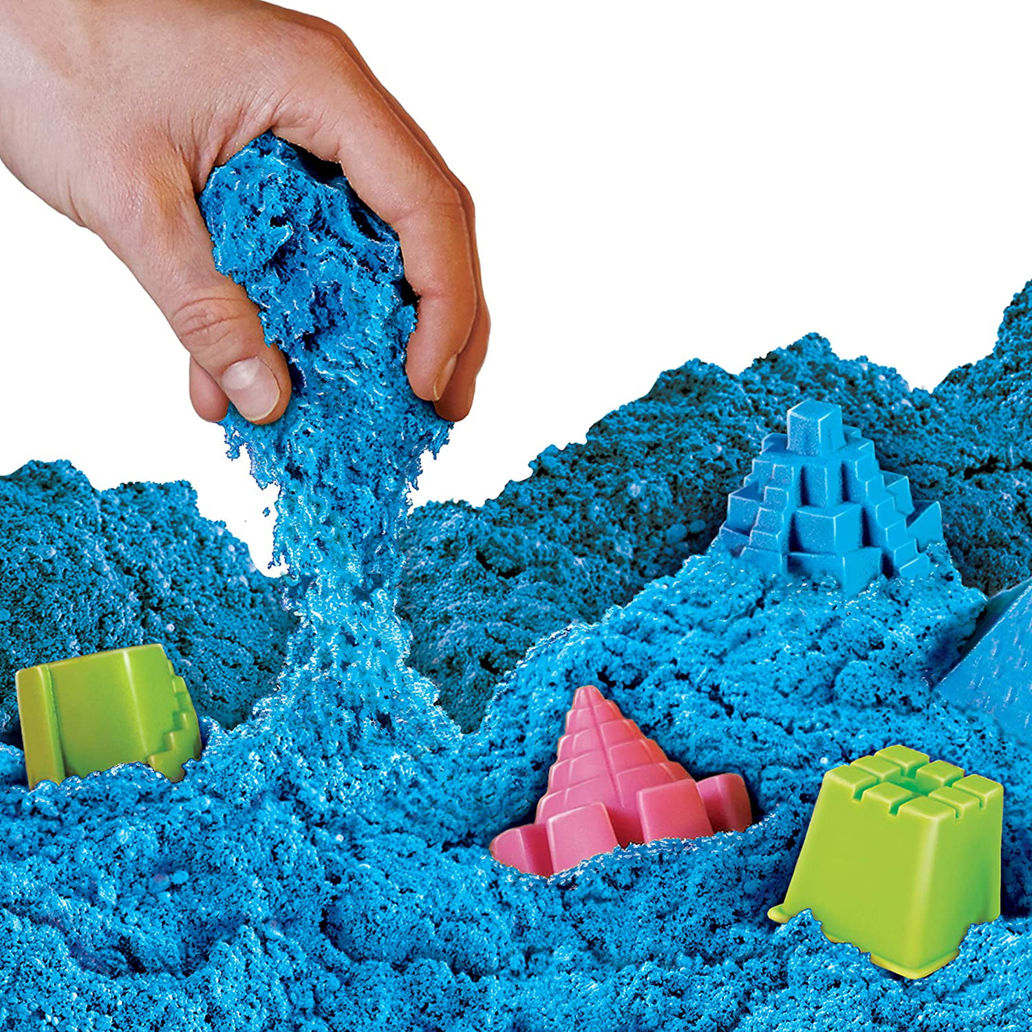 Play Magic Sand with Castle Molds and Tray A Kinetic Sensory Activity 2 LBS 