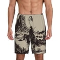 thumbnail image 1 of Fotbe Western Desert Cowboy Pantalones Cortos de Pijama para Hombre, Ropa de Dormir, Pantalones de Pijama Cortos para Hombre-X-Large, 1 of 6