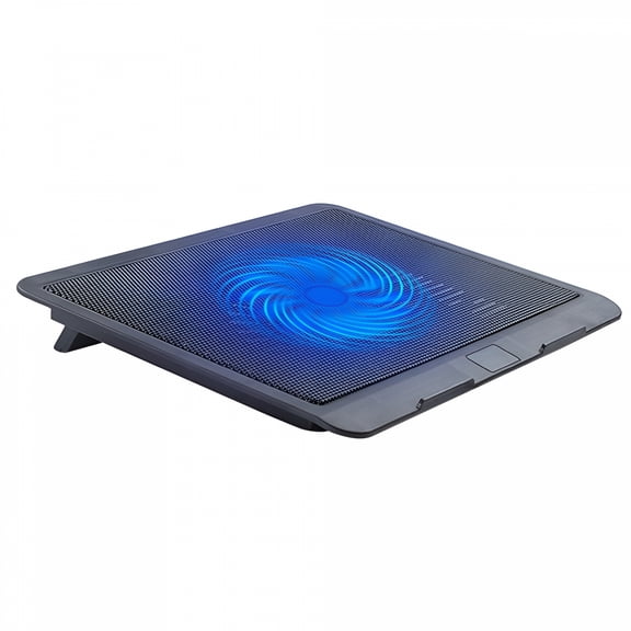 GJX 2026 New Laptop Fan Cooling Pad with Big Fans,Portable Laptop Cooling Fan with 2 in 1 Usb Port,Blue Led Light,Adjustable Stand for Gaming,Office,Home,Travel
