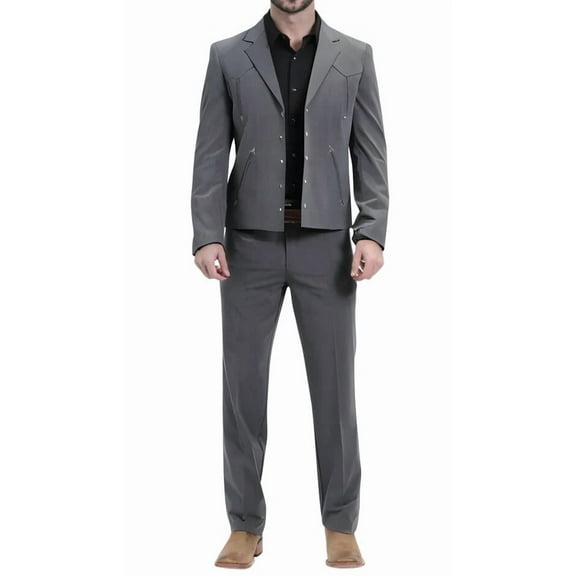 Men's Slate Western Suit Set