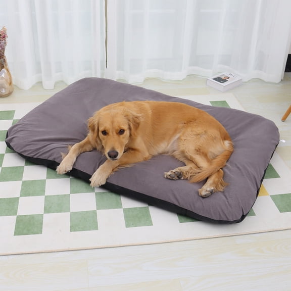 Dog Crate Pad Ultra Soft Dog Bed Mat Washable Pet Kennel Bed with Non-Slip Bottom Fluffy Plush Sleeping Mat for Large Medium Small Dogs, 13.77 x 17.7 Inch