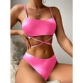 thumbnail image 5 of 2025 New Women Tie Dyed Split Bikini Sexy Hip Lifting Mesh Gradient Beach Three Piece Set Cross Swimwear Girl, 5 of 7
