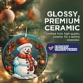 thumbnail image 4 of Snowman with Scarf Christmas Ornament - Festive Holiday Decor - 2.8" Round - Gold String Included - UV Printed Design - Choose from Over 140 Designs - BMCO0403, 4 of 6