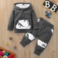 thumbnail image 3 of Vedolay Boys Fashion Sets Boy Pants Sets Long Sleeve Button Down Shirts Pants Suit Kids 2 Piece Fall Clothes,Gray 6-12 Months, 3 of 4