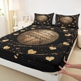 thumbnail image 3 of Feelyou Fashion Volleyball Queen Sheet Sets, Romantic Love Heart Bed Set, 4pcs, 3 of 7