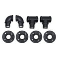 thumbnail image 3 of 12ft Handrail Pipe, Stair Handrail Staircase Wall Mount Handrail Iron Pipe 3 Sections, 3 of 12