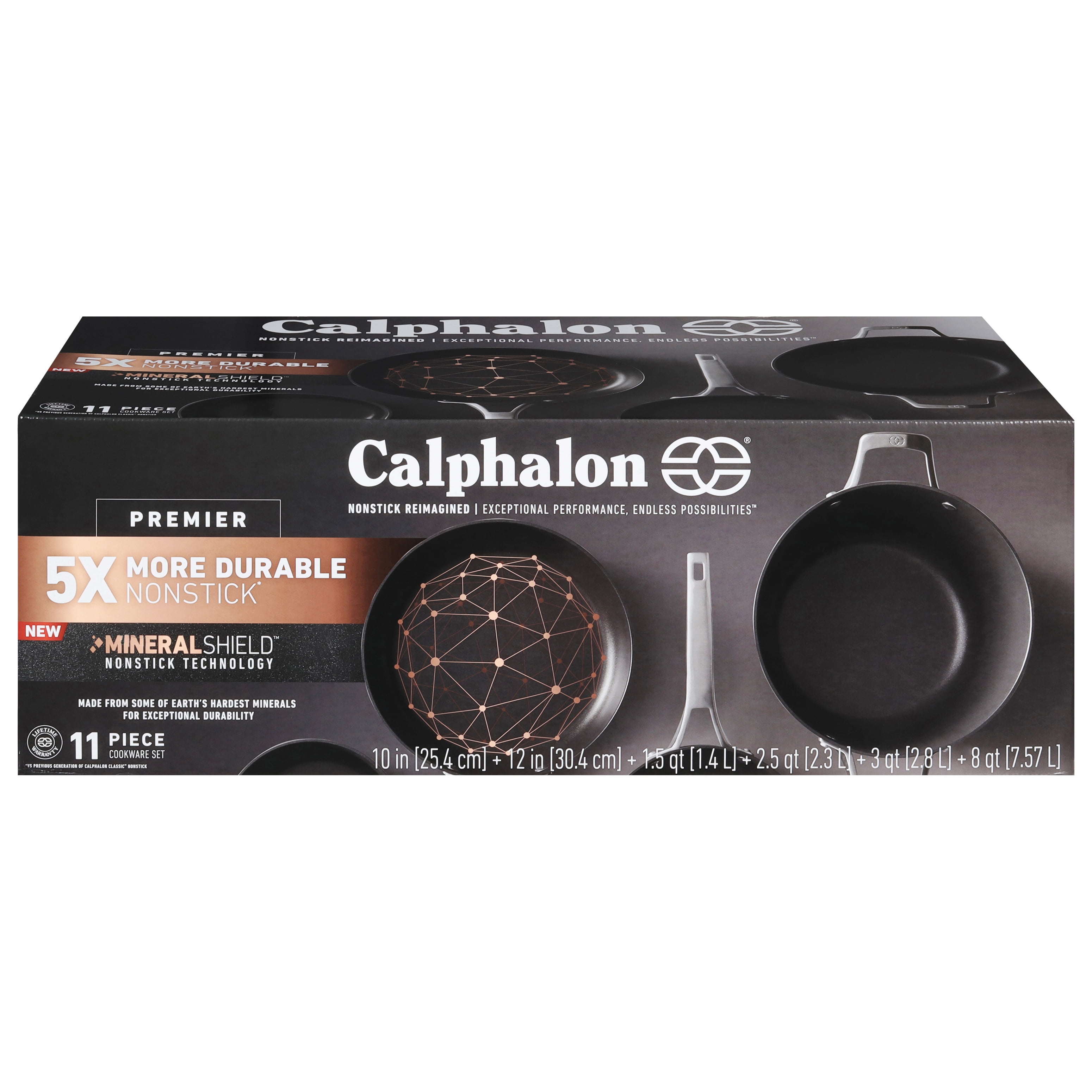 Calphalon 11pc Hard-Anodized Nonstick Dishwasher Safe Pots & Pans