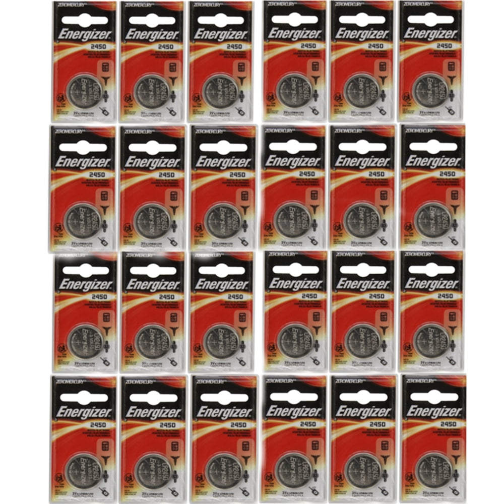 24 Pack Energizer CR2450 ECR2450 CR 2450 3V Lithium Coin Cell Button Battery