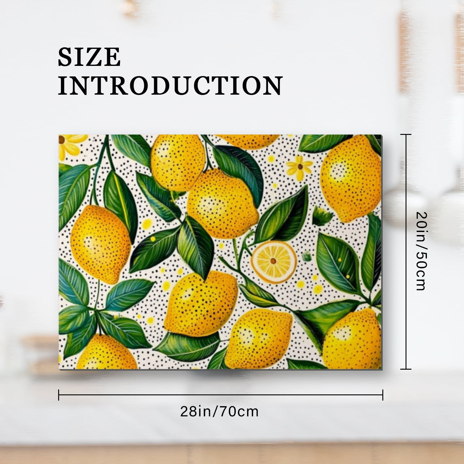 Square Stove Top Covers for Gas Burners, Lemon Spot Art, Electric Stove Burner Covers, Glass Induction Cooktop Protector mat, Non-slip Foldable Decoration pad for Kitchen RV (28×20 Inch)